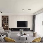Adjustable Wooden Wall Mounted TV Stand Unit for Luxury Modern Living Room