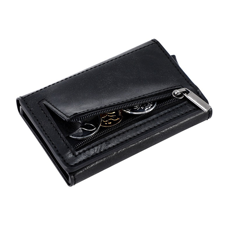 Rfid Blocking Metal Man Smart Wallet Card Holder With Money Clip Package Weight 0.1kg