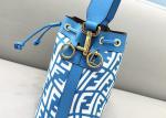 3D Effect Blue Bucket Bag , Psychedelic Crossbody Bucket Bag
