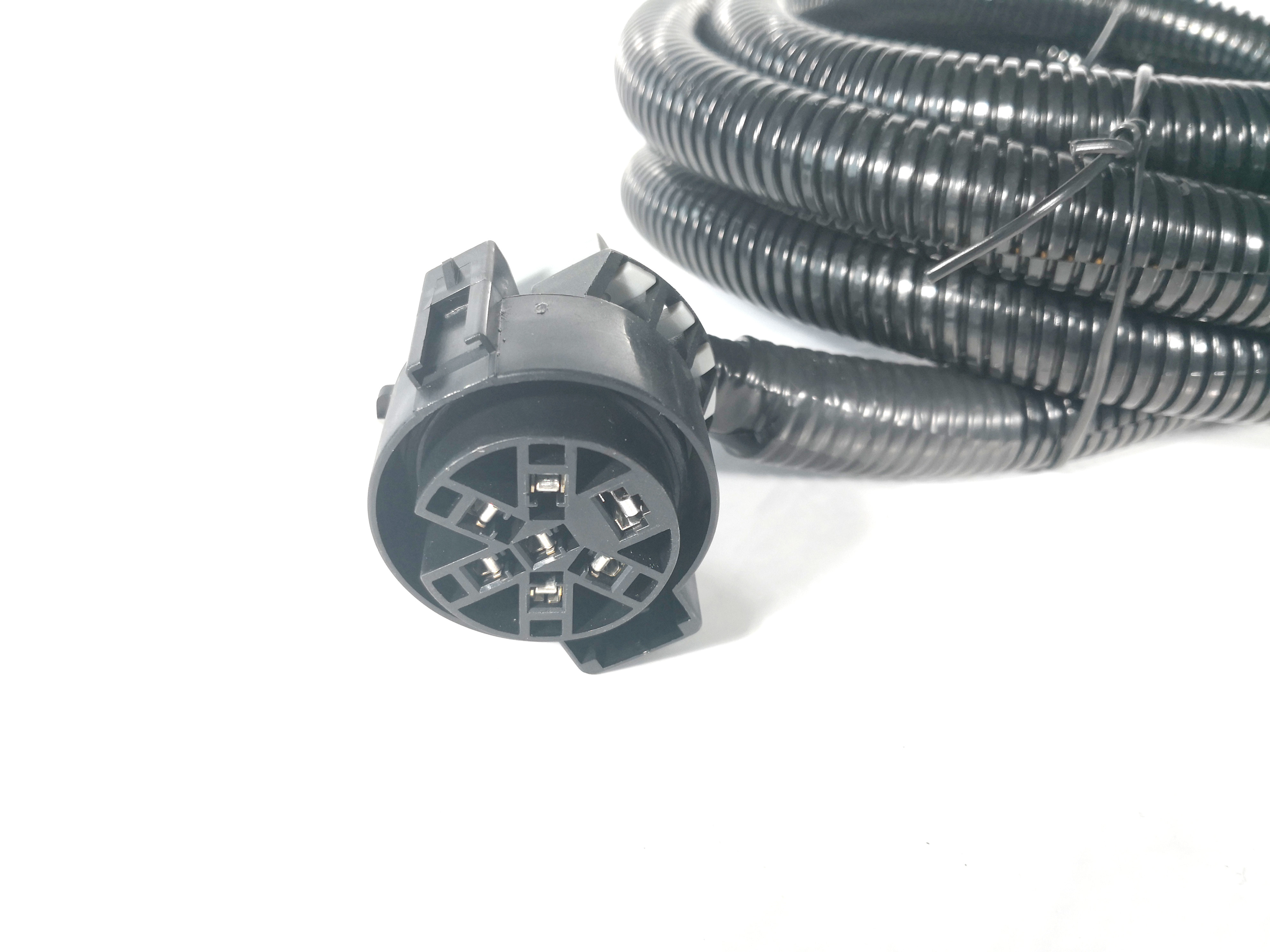 PVC Coiled Trailer Cable Flexible Strong Elasticity 7 Way Wiring For Trailer