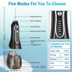 Quality Usb Charged Portable Water Jet Flosser Waterproof IPX7 Rechargeable wholesale