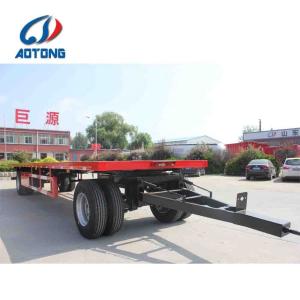 Quality Double Air Chamber Braking System Full Trailer for Farm Tractor 20-40 Tons Flat Trailer wholesale