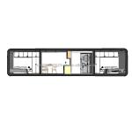 Affordable Family Housing 2 Bedroom Wooden House with Galvanized Steel Square