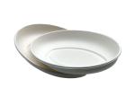 Oval 262.5x197x20.1mm Biodegradable Sugarcane Bagasse Plates