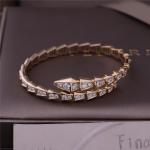 Luxury Brand Serpenti Viper one-coil thin Bracelet Yellow Gold Snake Bracelet
