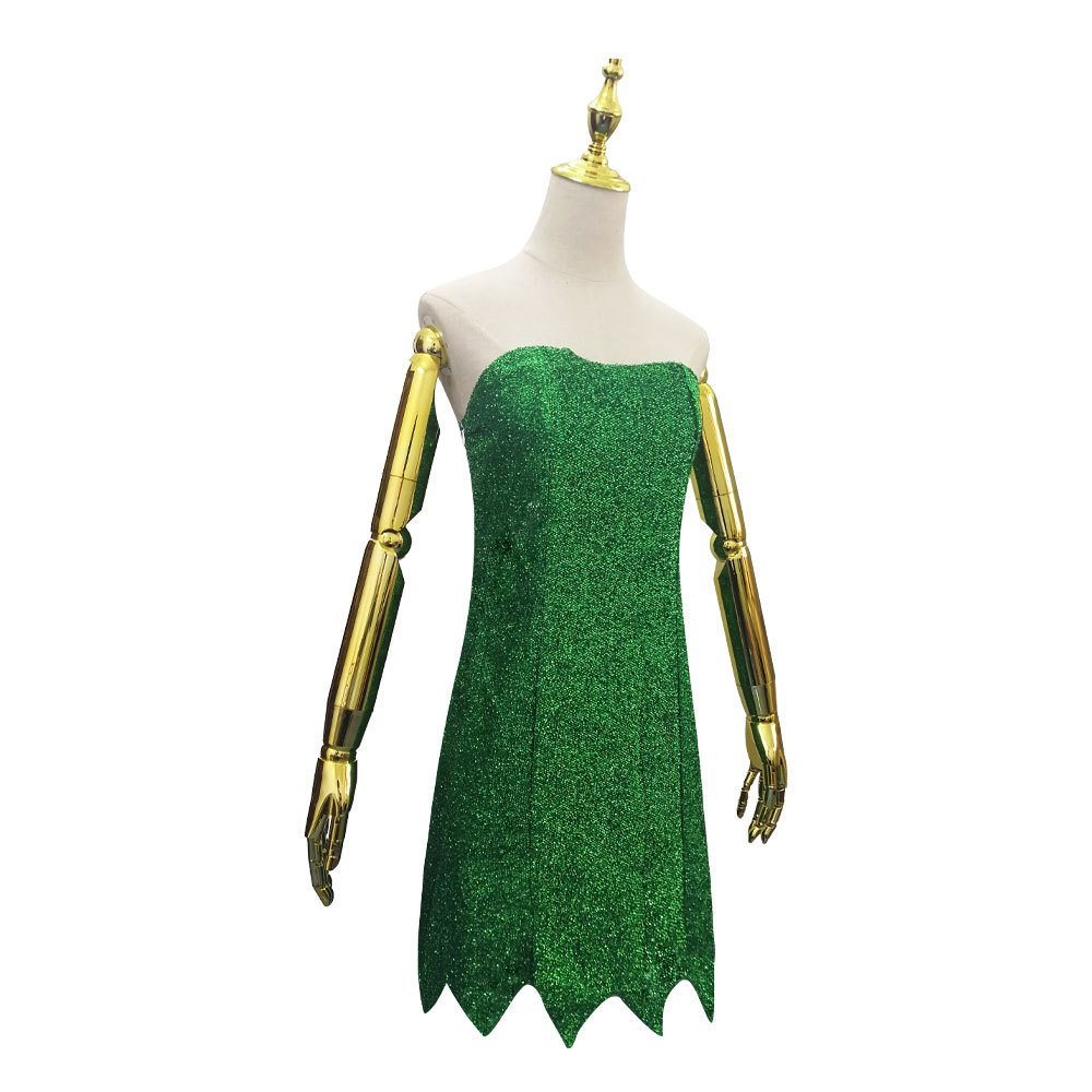 Adults Halloween Tinker Bell Fairy Dress Cosplay Costume With Wig