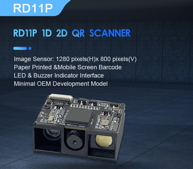 RD11P mini size QR code scanner 1D 2D barcode reader engine oem module PDF417 datamatrix code