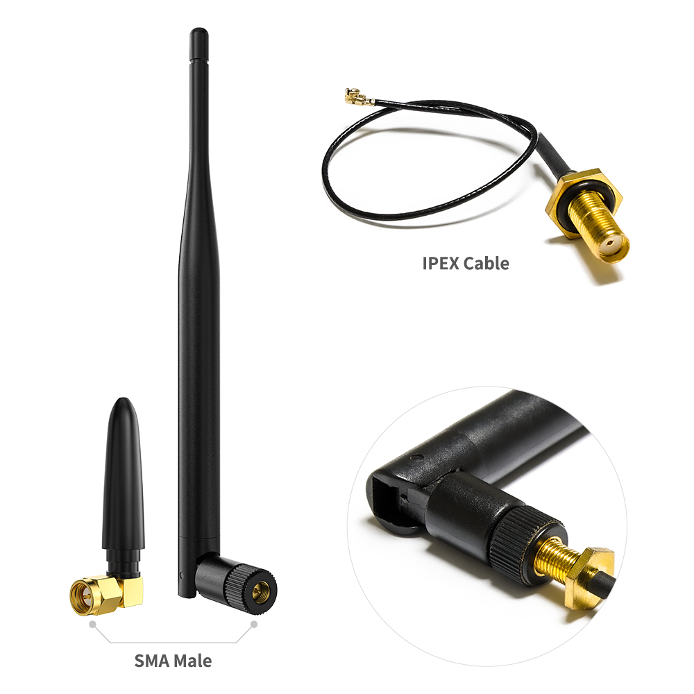 50 Ohm Impedance 2.4GHz WiFi Omnidirectional Antenna for 3G 4G LTE Communication