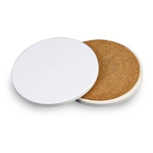 Quality Blank Coated Round Shape Sublimation Ceramic Coaster For Sublimation Printing wholesale