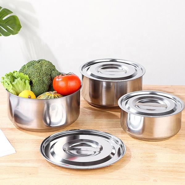 Factory Direct Sale Cookware Sets Silver Pots Stainless Steel Cooking Soup Pot