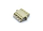 4 Core LC Quad Adapter For TFFH , Free Samples Beige Fiber Optic Connectors