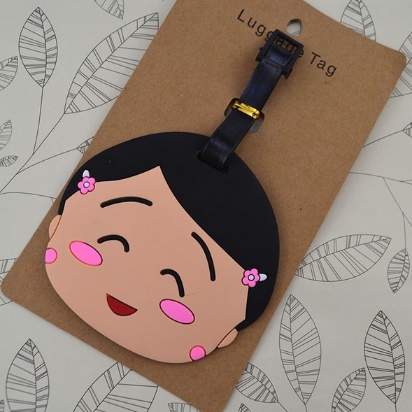 Guangdong factory high quality soft pvc plastic standard size luggage tags