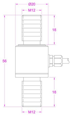 In-line Threaded Load Cell
