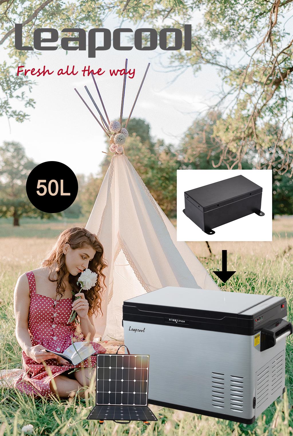 Convenient DC Portable Refrigerator Freezer for Easy Carry and 644 Inches Capacity