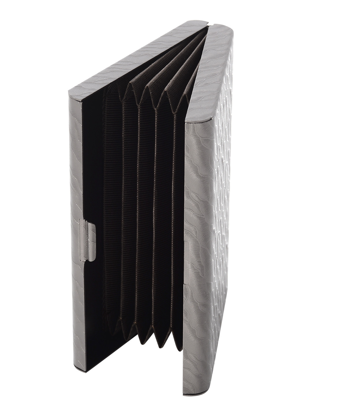 Rectangular Slim And Compact Metal Card Holder With PU Design