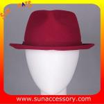 T9641161 Sun Accessory customized fashion winner 100% wool felt fedora hats,