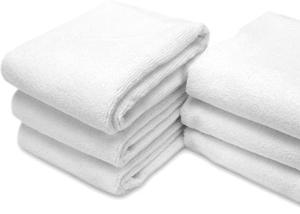 Quality White 360gsm 16''X27'' Microfiber Fitness Towel , Gym Workout Towels wholesale