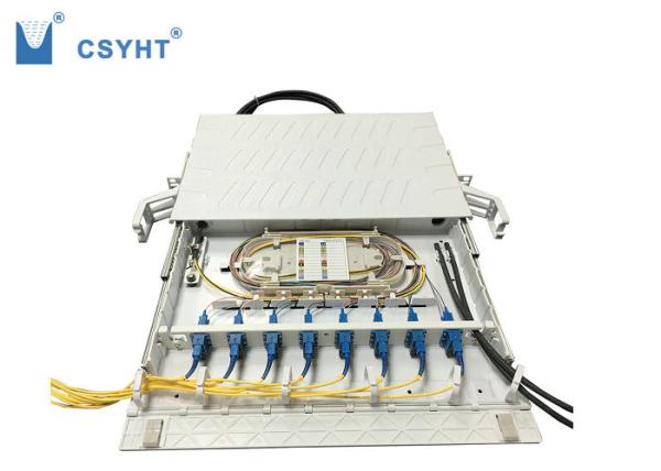 Plastic drawer fiber optic patch panel 24 port 19inch 1U used in fiber optic