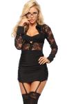Naughty Executive Lady Halloween Adult Costumes , Black Sexy Adult Princess