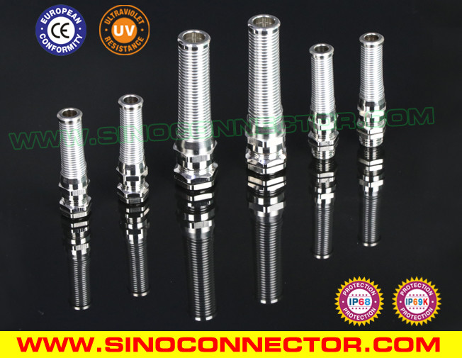 Brass Metallic PG Cable Glands (Cable Grips, Electrical Fittings) with Spiral Strain Relief Protector