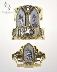 Quality ABS Material Exquisite Double Color Gorgeous Coffin Decoration Accessories Set 20# wholesale