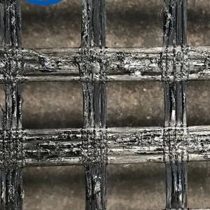 Quality 50kn/M-200kn/M Self Adhesive Fiberglass Geogrid With Asphalt Coating wholesale