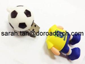 Quality High Quality Promotion Gift Football Boy USB Flash Disk/Customized PVC USB Pen Drive wholesale