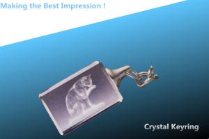 Quality crystal keychain/keychain/glass keyring wholesale