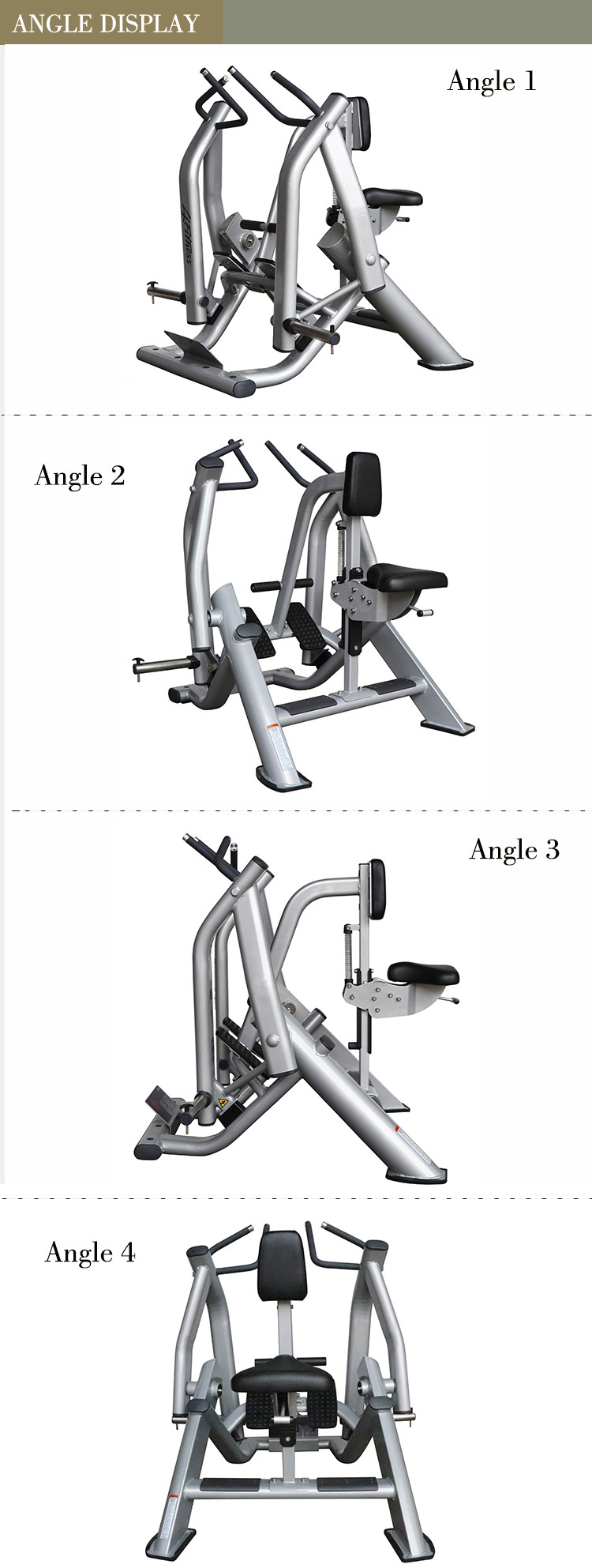 Q235# Steel Hammer Strength Plate Loaded Equipment Row Machine Seated