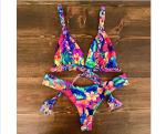 2019 Ruffle Women Swimsuit Cross Bandage Swimwear Push Up Bikini Set Beach