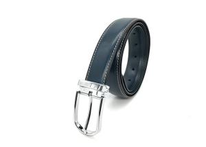 Quality Standard Size Mens Black Leather Dress Belt With Metal Clip Buckle Customized Logo wholesale