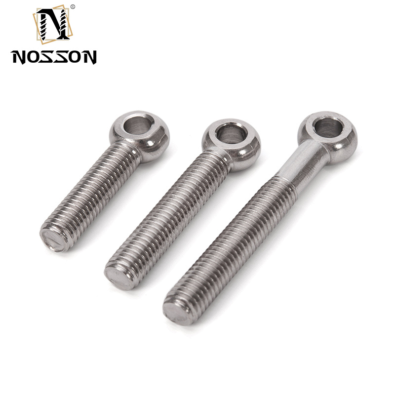 Customized Galvanized Finish M5M6M8M10 Stainless Steel Eyebolt Slipknot Screw O-ring Hole Bolt with ROUND Head Style