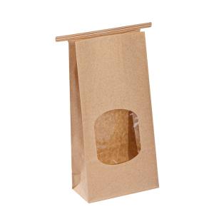 Quality Custom Food Grade Kraft Paper Bags For Takeaway / Fast Food / Bakery Goods wholesale