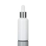 Silver Cosmetic Dropper Bottle 50ml For Essential Oil 34mm Diameter