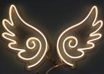 Silica Gel Vasten Wing Neon Led Signs 12VDC For Amusement Park