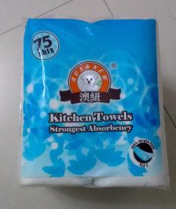Quality Ultra Absorbent Kitchen Paper Towel Roll , 2 Ply Embossed Paper Towel wholesale