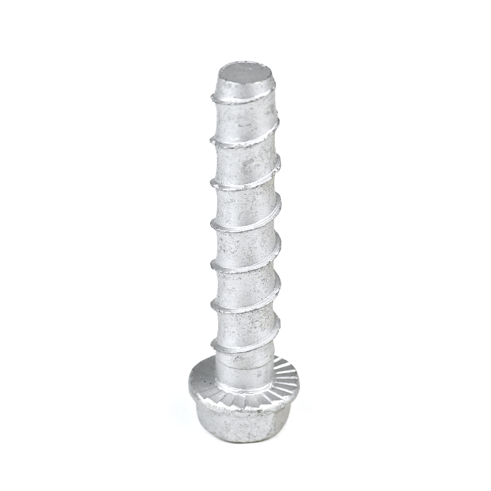 ZINC Finish M12 Concrete Screw Bolt for Elevator Sill Installation 100% QC Tested