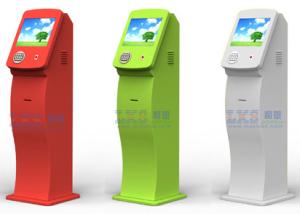 Quality Multi Functional Card Dispenser Kiosk , Prepaid Card Kiosk White / Red Color wholesale
