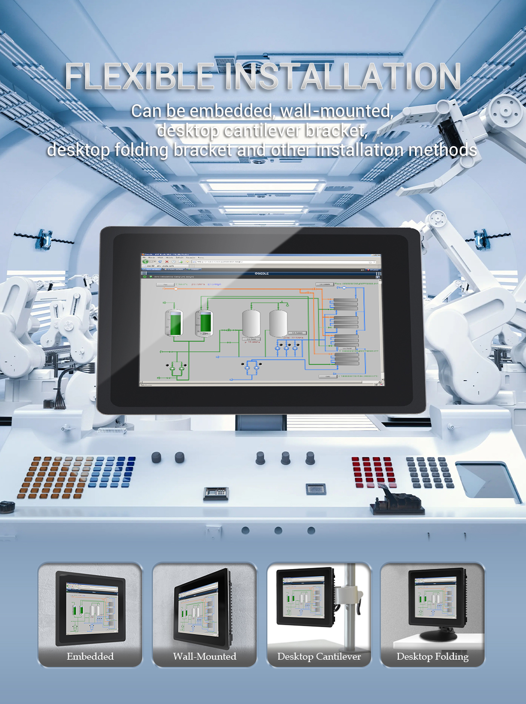 Waterproof Industrial AIO PC 15 Inch Industrial Touch Panel Computer