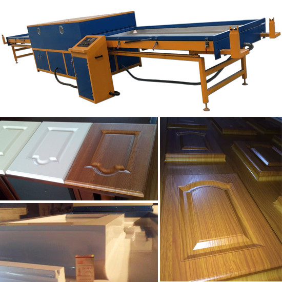 MDF laminate cabinet door PVC film vacuum membrane press machine
