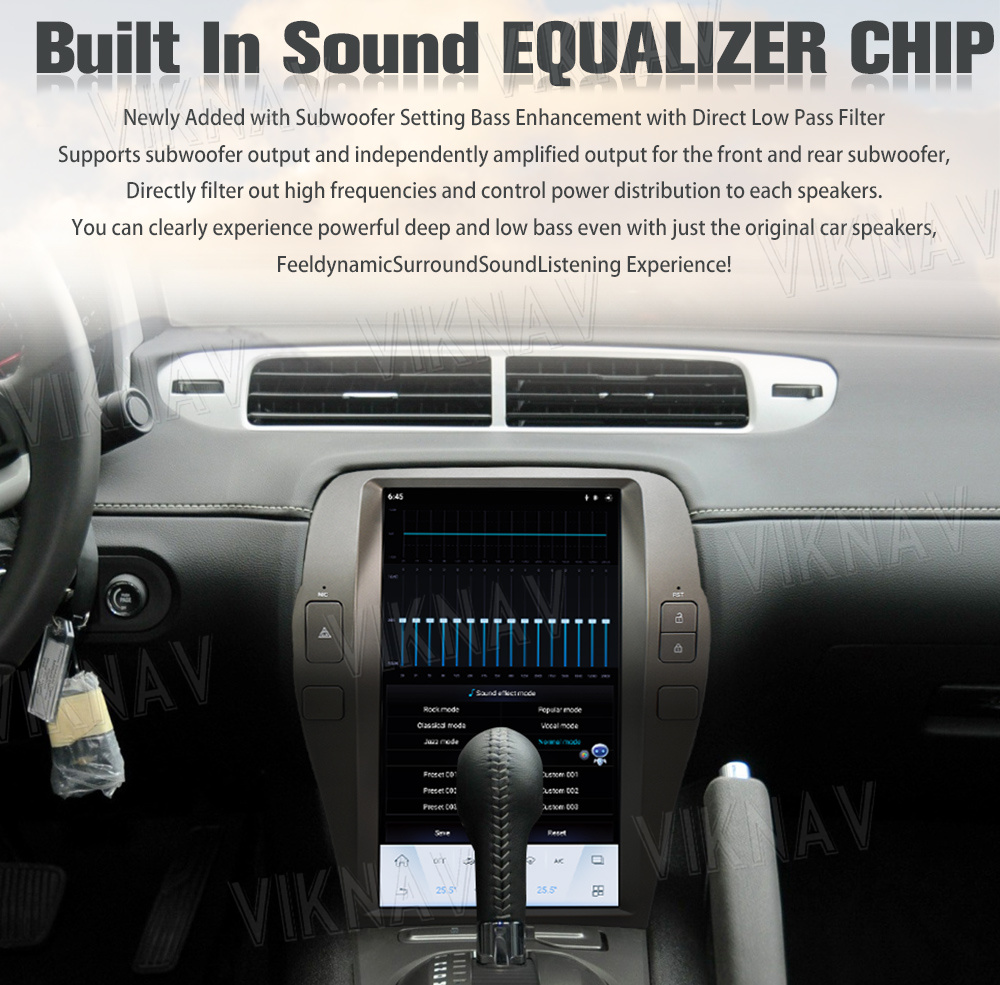 Multimedia 2 DIN Android Car Head Unit For Chevron Camaro 2010 - 2015