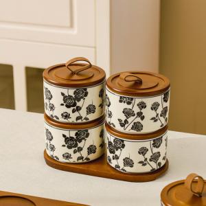 Quality Vintage Inspired Ceramic Jar for Microwavable Food and Sealed Jewelry in American Style wholesale