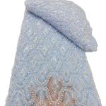 Latest fashionable aso ebi beaded lace wedding dress with shiny beaded Europe