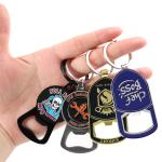 3D Letter Brand Metal Bottle Opener Keychain Custom Hard Enamel