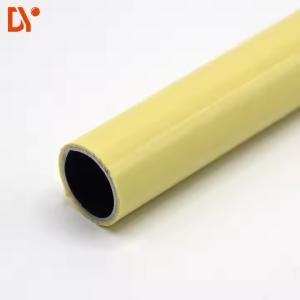 Quality Beige Colorful Lean Pipe 28mm PE Coated Lean Tube wholesale