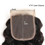 Peruvian Human Hair Closures With A Natural Part , Remy Hair Lace Closure