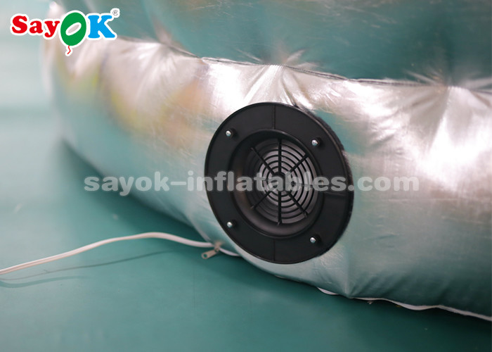 Event Booth Displays External Silver / Black Oval Inflatable Picture Booth With Blower 3.3*2.5*2.4m