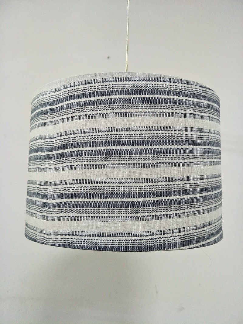 Tiny Pinstripes Fabric Pendant Light Shades