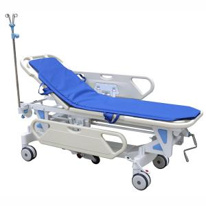 Quality Galvanized Steel Patient Transfer Trolley With Manual Crank 630 - 930mm Height Adjustment wholesale