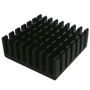 Quality Square Large Aluminum Heatsink Extrusion Profiles Black Sandblast Oxidation wholesale